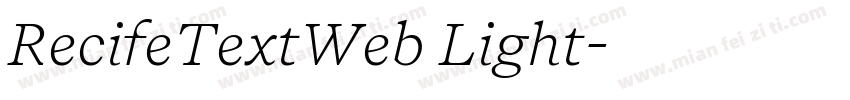 RecifeTextWeb Light字体转换